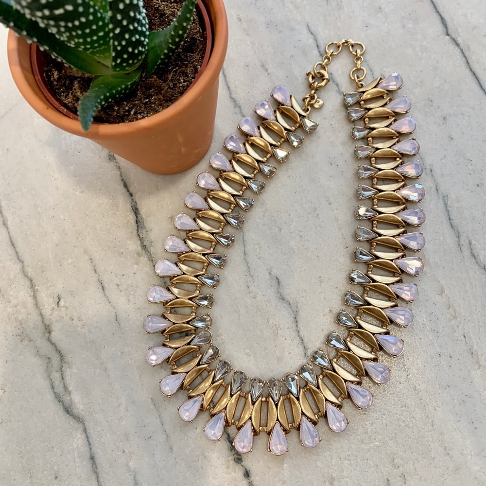 J.Crew Pink Crystal Statement Necklace